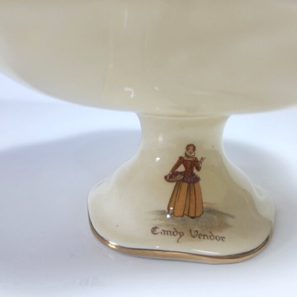 Royal Winton Pedestal Dish Grimwades England Old English Markets Bone China - Picture 7 of 9